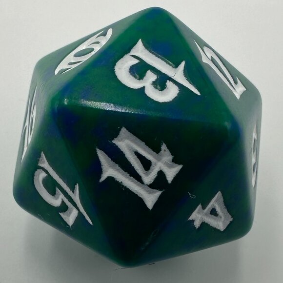Magic The Gathering Future Sight Green D20 Spindown Die - Picture 4 of 5